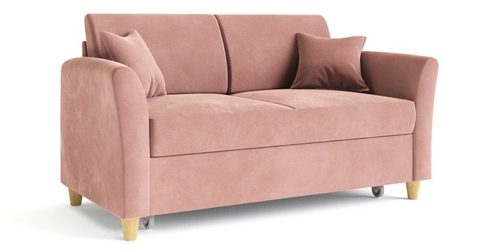 Диван-кровать Катарина розового цвета - купить Прямые диваны по цене 40913.0