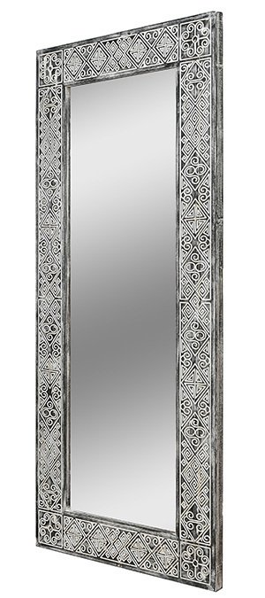 Зеркало настенное в раме Papua Black черного цвета - купить Настенные зеркала по цене 25900.0