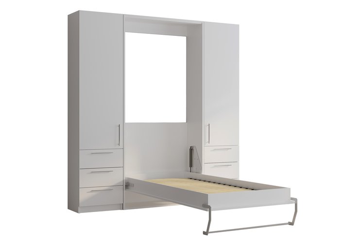 Шкаф-кровать Smart 90х200 белого цвета - купить Кровати для спальни по цене 49090.0
