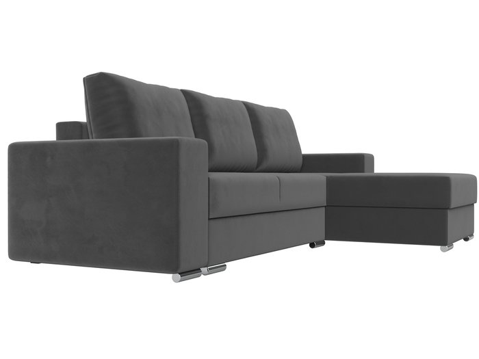 Угловой диван-кровать Дрезден серого цвета правый угол - лучшие Угловые диваны в INMYROOM
