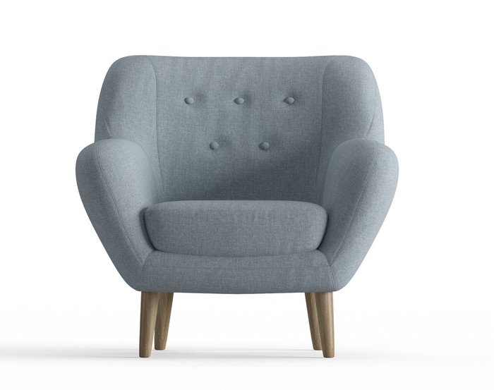 Кресло Cloudy в обивке из рогожки серого цвета - купить Интерьерные кресла по цене 15250.0
