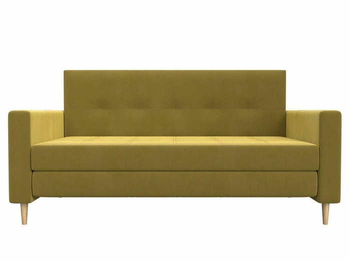 Диван-кровать Лига 038 желтого цвета - купить Прямые диваны по цене 32999.0