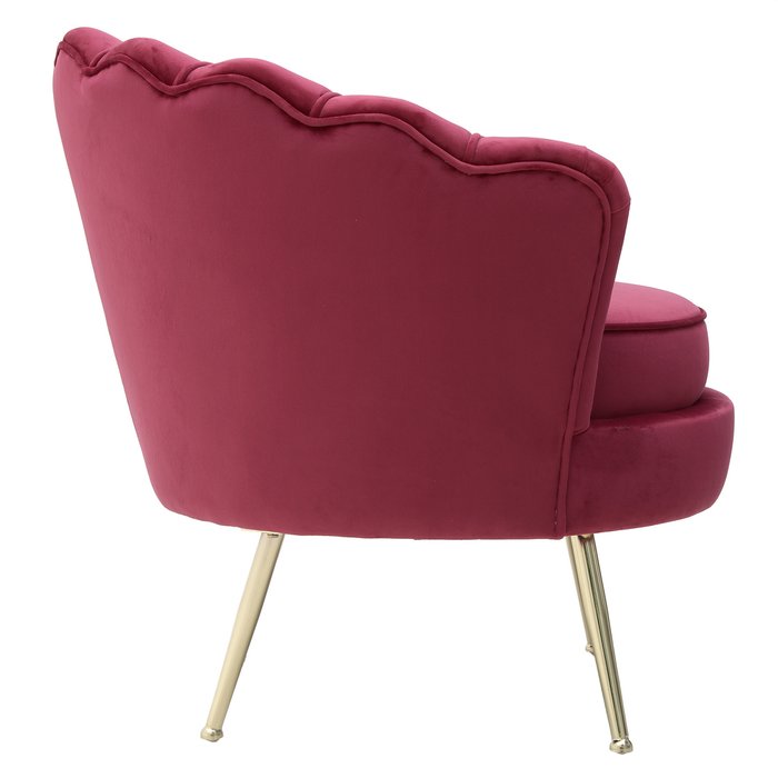 Кресло красного цвета на металлических ножках  - лучшие Интерьерные кресла в INMYROOM
