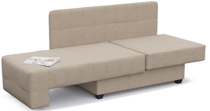 Диван-кровать прямой Корфу NEXT Бежевая рогожка   - купить Прямые диваны по цене 11390.0