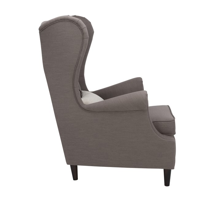 Кресло Винтаж серого цвета на деревянных ножках - лучшие Интерьерные кресла в INMYROOM