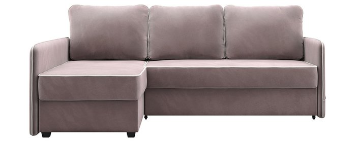 Угловой диван-кровать Слим светло-розового цвета