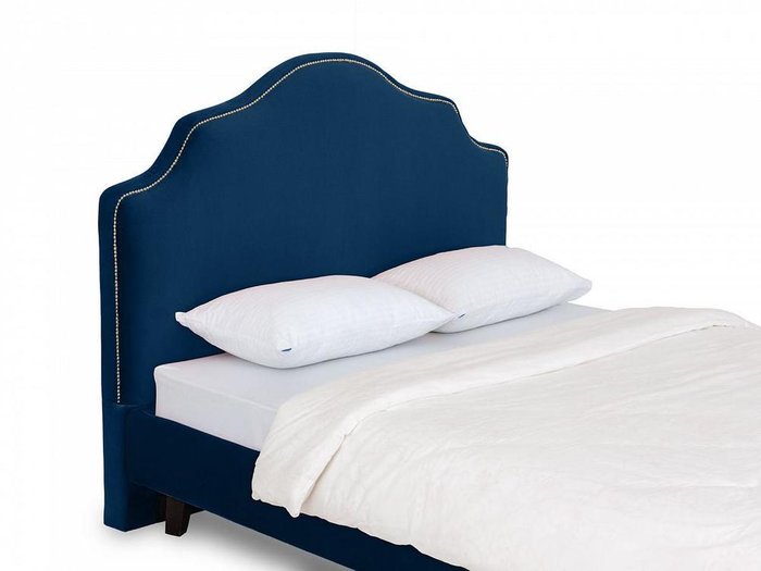 Кровать Queen Victoria темно-синего цвета 160х200 - лучшие Кровати для спальни в INMYROOM
