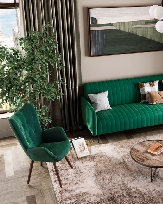 Стул Гранд зеленого цвета - лучшие Обеденные стулья в INMYROOM