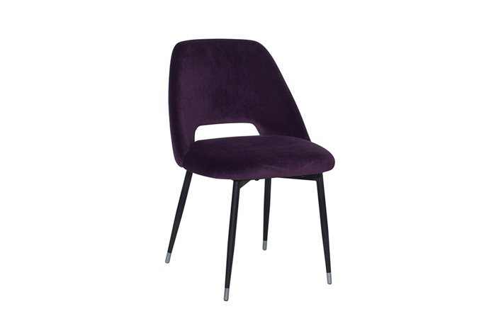 Стул в обивке из велюра фиолетового цвета - купить Обеденные стулья по цене 30400.0