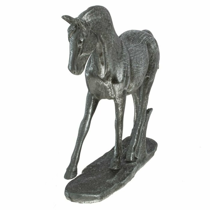 Фигурка декоративная Лошадь серого цвета - лучшие Фигуры и статуэтки в INMYROOM