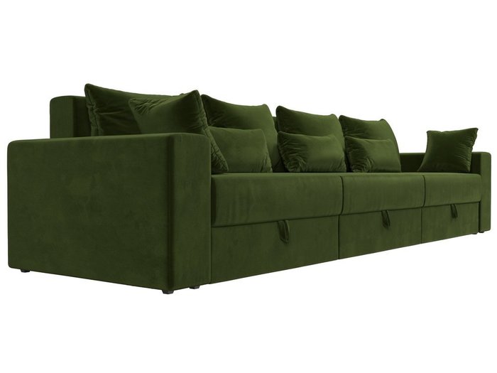 Прямой диван-кровать Мэдисон Long зеленого цвета - лучшие Прямые диваны в INMYROOM