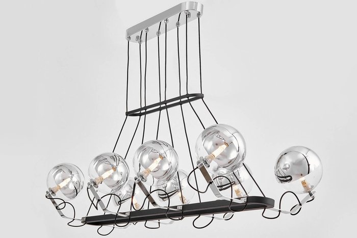 Подвесной светильник Lumina Deco LDP 9110-8-PR BK+CHR - купить Подвесные люстры по цене 16640.0
