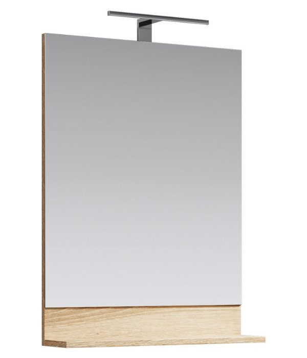 Настенное зеркало Фостер 60х80 бежевого цвета с подсветкой