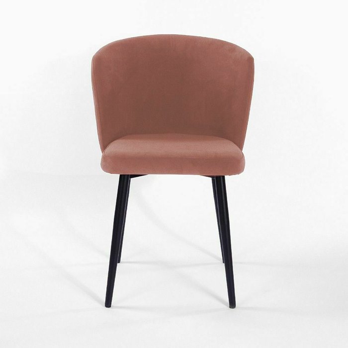 Стул Неаполь кораллово-коричневого цвета с вертикальной прострочкой  - купить Обеденные стулья по цене 9990.0