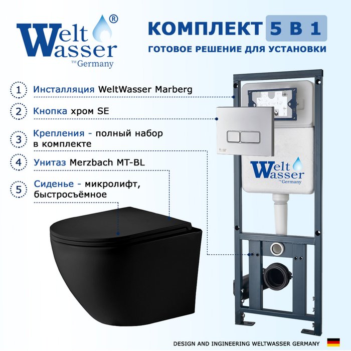 Комплект 3 в 1 инсталляция Marberg