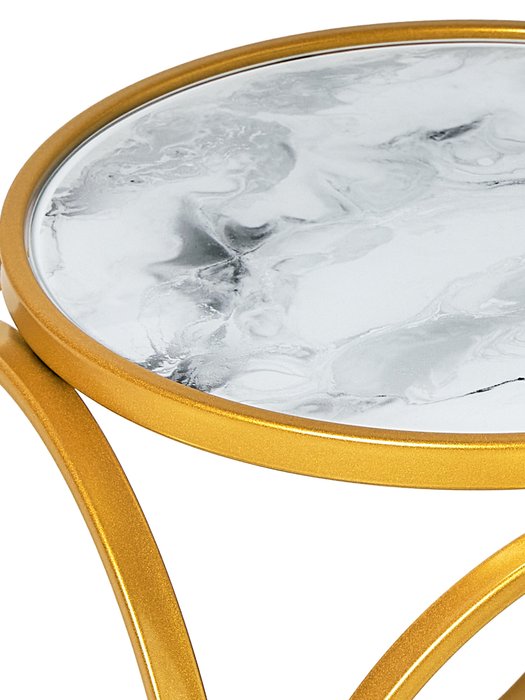 Кофейный стол Sfera золотисто-серого цвета - лучшие Кофейные столики в INMYROOM