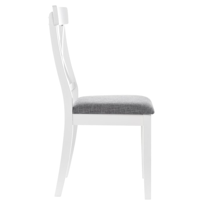 Деревянный стул Bern butter white / grey с серым сидением - лучшие Обеденные стулья в INMYROOM