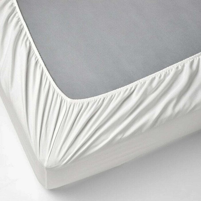 Простыня на подкладке, белый, 160х200 см - лучшие Простыни в INMYROOM
