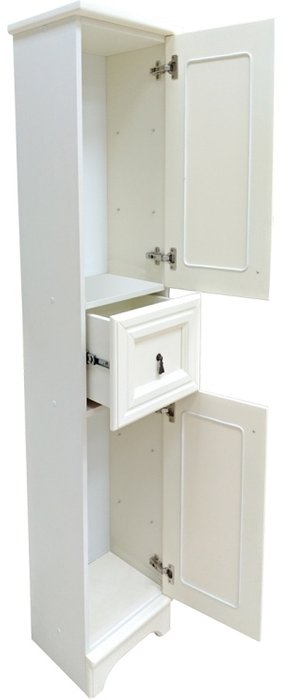 Шкаф-пенал Лувр белого цвета - лучшие Пеналы для ванной комнаты в INMYROOM