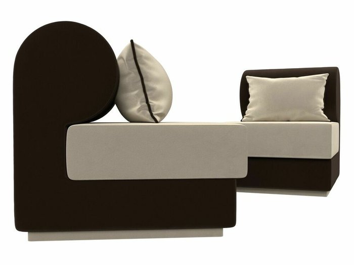 Набор из двух кресел Кипр бежево-коричневого цвета - лучшие Комплекты мягкой мебели в INMYROOM