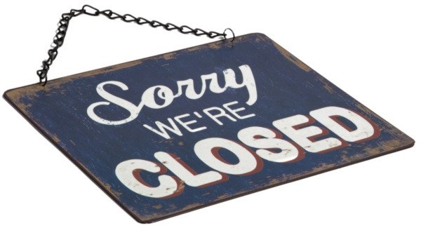 Декоративная табличка Open & Closed - купить Декоративные предметы (не использовать) по цене 888.0 Декоративная табличка Open & Closed - купить Декоративные предметы (не использовать) по цене 888.0