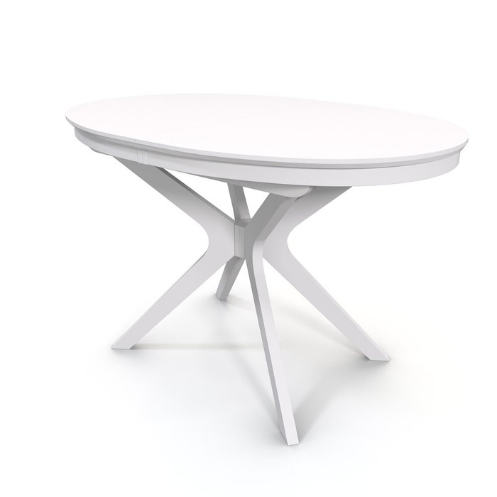 Раздвижной обеденный стол Сильвер белого цвета - лучшие Обеденные столы в INMYROOM