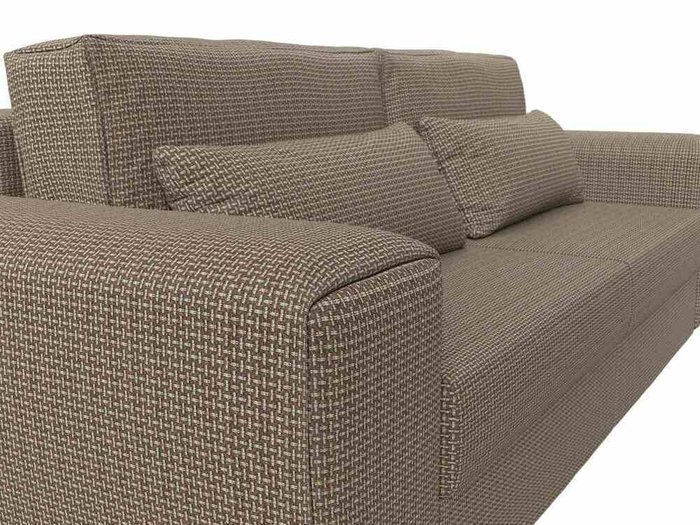 Прямой диван-кровать Лига 008 коричнево-бежевого цвета - лучшие Прямые диваны в INMYROOM