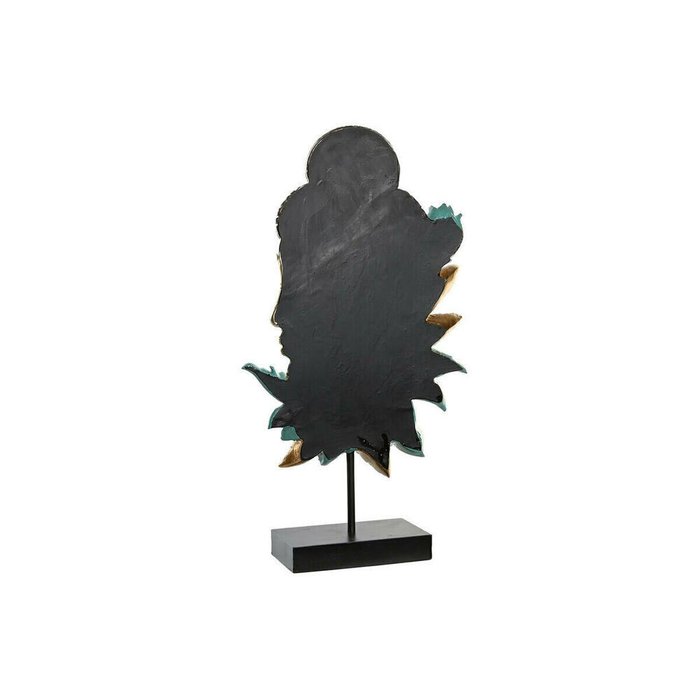 Декоративная фигура 22 x 8 x 42,5 cm Чёрный Позолоченный Будда бирюзовый Восточный (2 штук) - лучшие Фигуры и статуэтки в INMYROOM