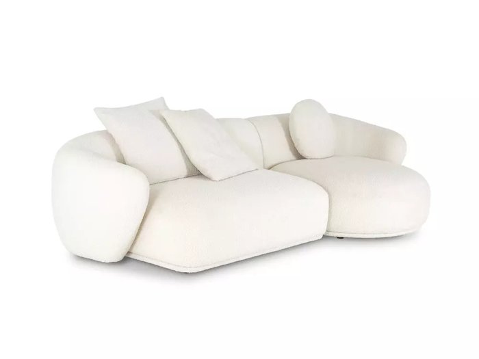 Модульный диван Fabro M белого цвета правый - лучшие Прямые диваны в INMYROOM