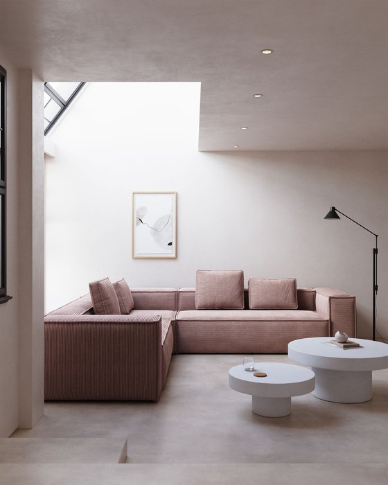 Угловой диван Blok розового цвета - купить Угловые диваны по цене 585990.0