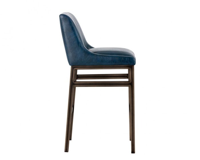 Стул полубарный Boston темно-синего цвета - лучшие Барные стулья в INMYROOM