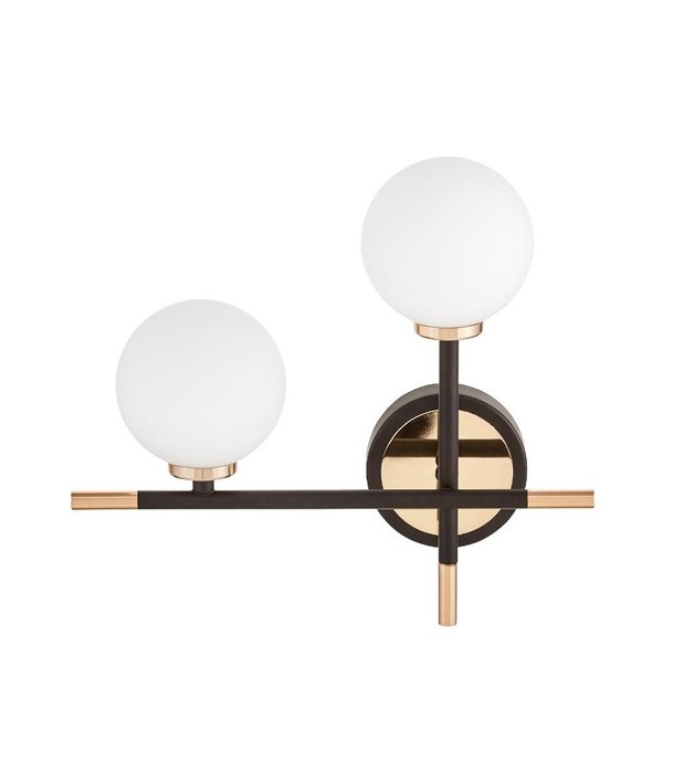 Бра Lumina Deco Marsiada LDW 6033N-2 BK+FGD - лучшие Бра и настенные светильники в INMYROOM