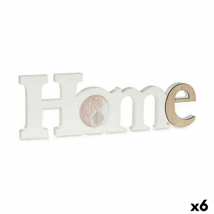 Фоторамка Home Белый Коричневый Деревянный MDF 40 x 13,5 x 1,7 cm (6 штук)