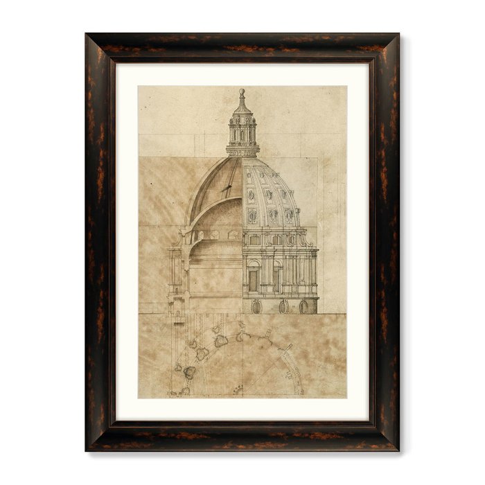 Картина Эскиз Собора Святого Павла 1690 г.  - купить Картины по цене 16299.0