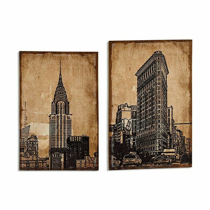Полотно New York 90 x 3 x 60 cm (4 штук) - купить Картины по цене 12711.0