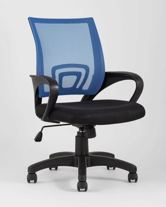 Кресло офисное Top Chairs Simple со спинкой синего цвета - купить Офисные кресла по цене 5822.0