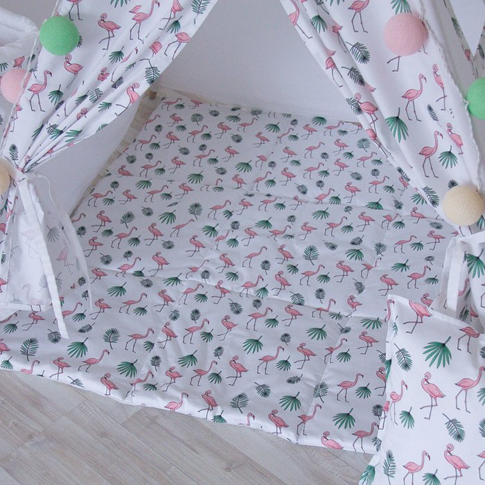 Стеганый игровой коврик Flamingo 110х110 см - лучшие Ковры для детской в INMYROOM