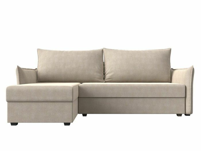 Угловой диван-кровать Лига 004 бежевого цвета угол левый - купить Угловые диваны по цене 35999.0