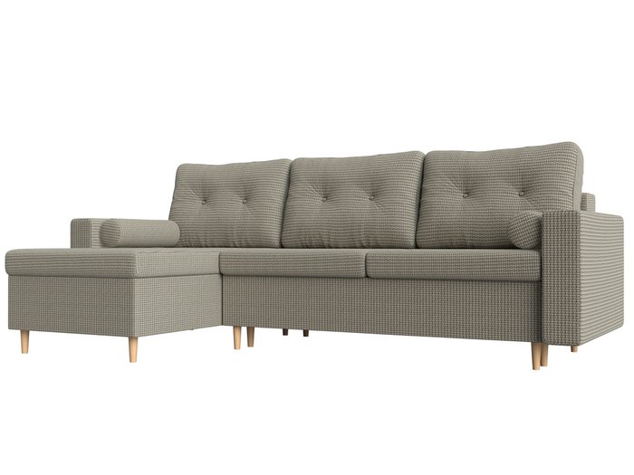 Угловой диван-кровать Белфаст серо-бежевого цвета левый угол