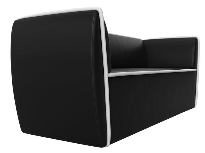 Прямой диван Бергамо черного цвета (экокожа) - лучшие Прямые диваны в INMYROOM