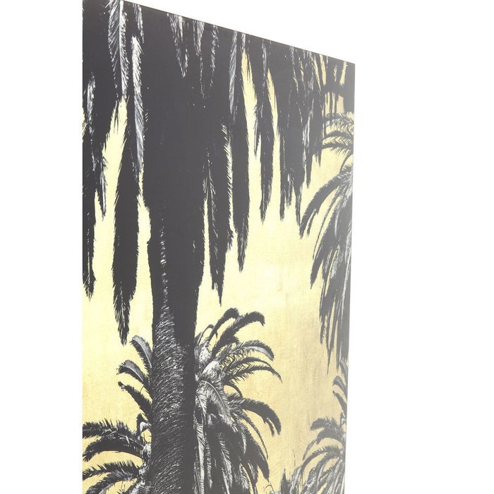Картина Palms 180х120 черно-желтого цвета - лучшие Принты в INMYROOM