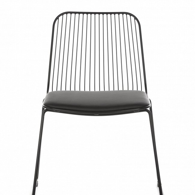 Стул со стальным каркасом черного цвета - лучшие Обеденные стулья в INMYROOM