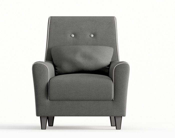 Кресло Мерлин в обивке из велюра темно-серого цвета - купить Интерьерные кресла по цене 11290.0