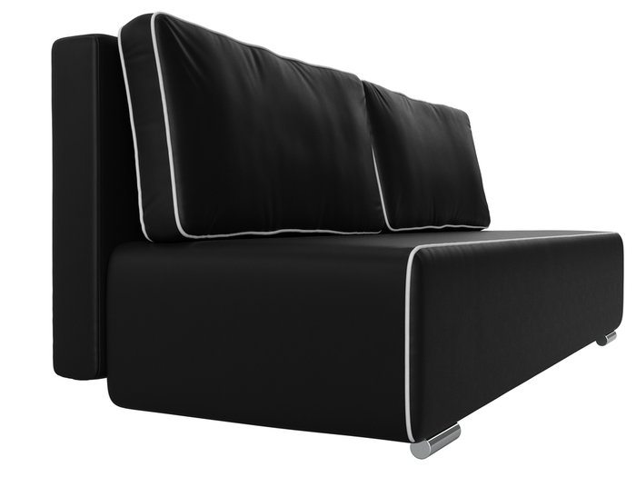 Прямой диван-кровать Уно черного цвета (экокожа) - лучшие Прямые диваны в INMYROOM