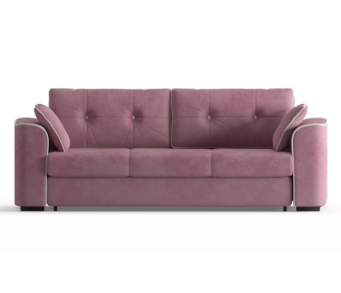 Диван-кровать Нордленд в обивке из велюра розового цвета - купить Прямые диваны по цене 36790.0