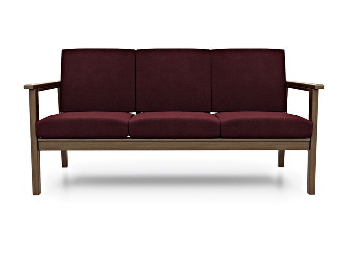 Диван Лориан Б бордового цвета - купить Прямые диваны по цене 29990.0