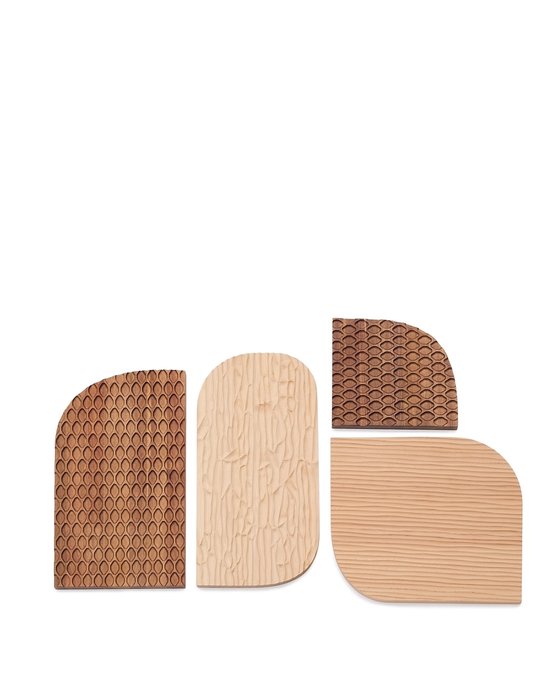 Стеновая панель из четырех частей Trivax бежево-коричневого цвета 