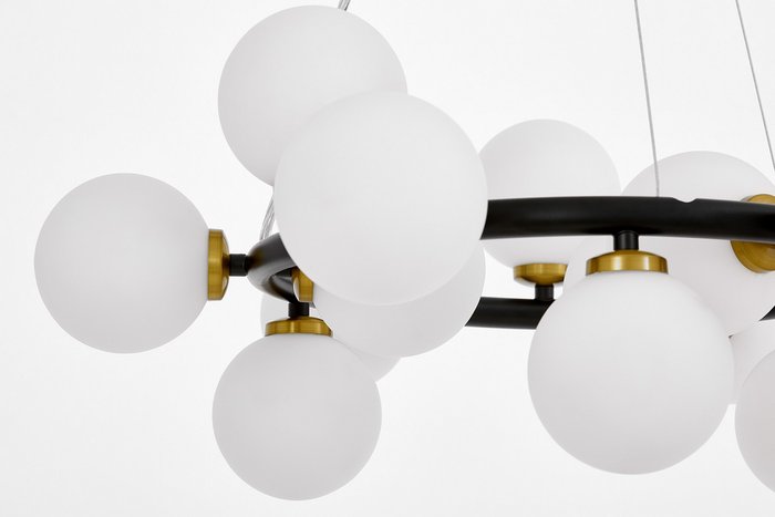 Подвесной светильник Lumina Deco Marsiada LDP 6033-15 BK+MD - купить Подвесные люстры по цене 25100.0