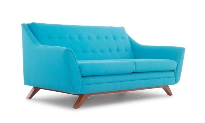 Прямой диван голубого цвета - купить Прямые диваны по цене 64900.0