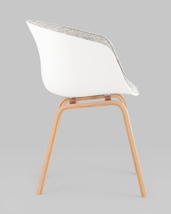 Кресло Libra Soft бело-серого цвета - лучшие Обеденные стулья в INMYROOM